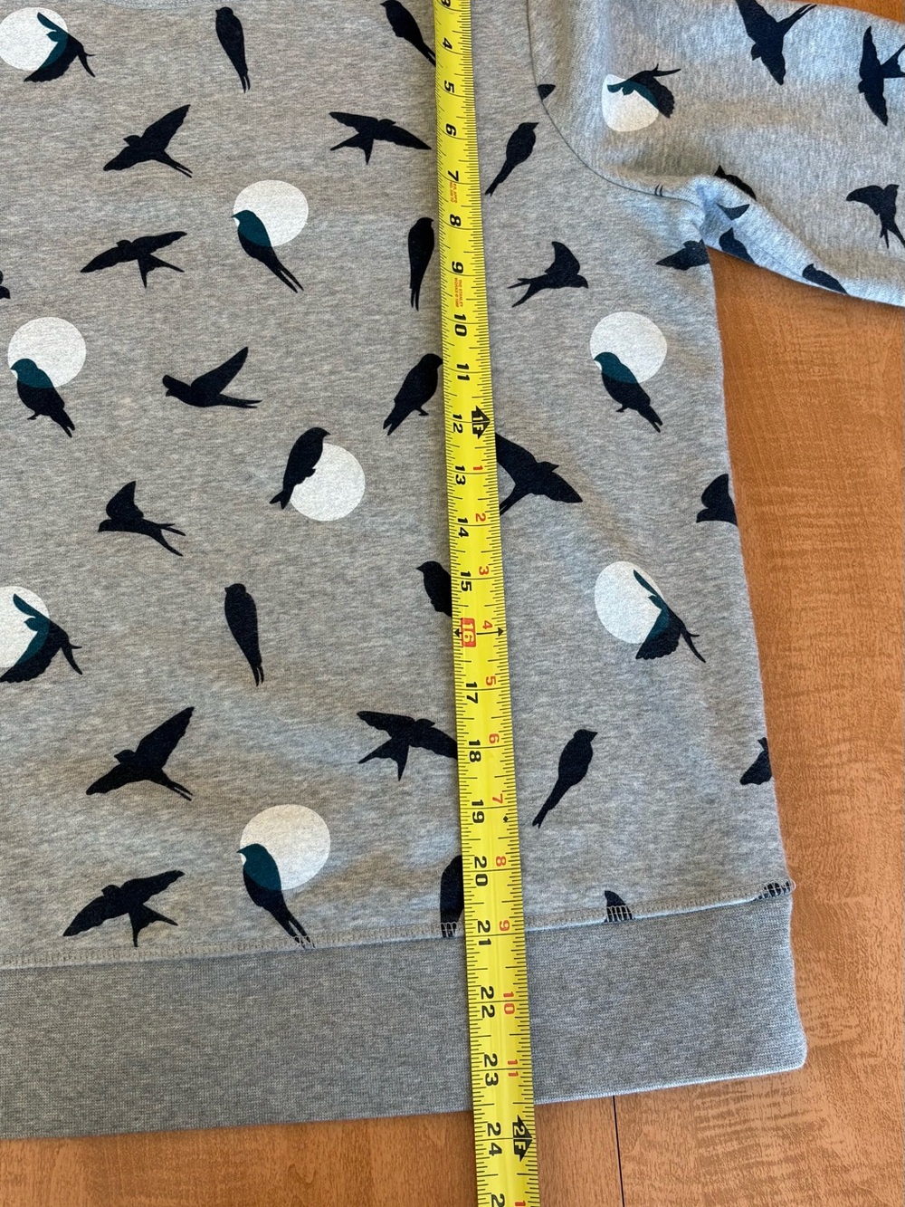Boden Grey Sweatshirt with Bird Print - Picture 7 of 7